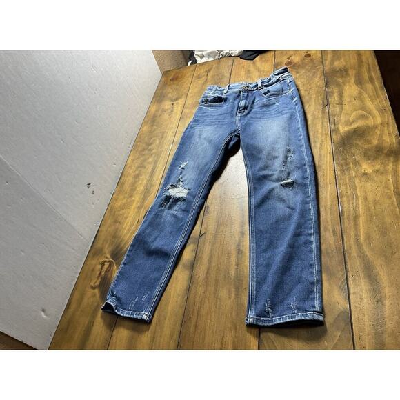 KanCan Jeans Womens 5/26 Mid Rise Distressed Skinny Stretch Denim Jeans - Picture 1 of 10